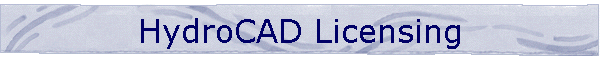 HydroCAD Licensing